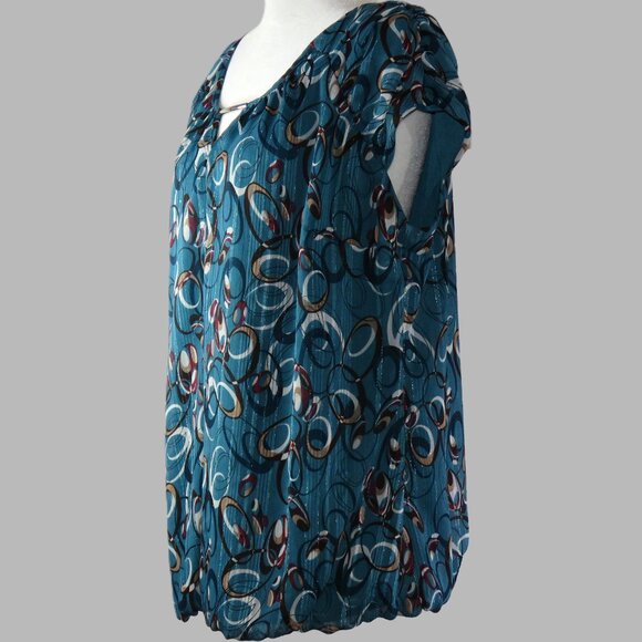 Dress Barn Women's Sleeveless Pullover Blouse Strech Bottom Size 14-16 (C644) - Picture 4 of 6